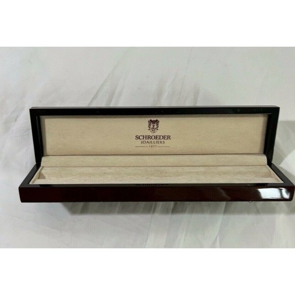 Schroeder Joailliers Emply Gift Box Brown 10" X 2.4" 1.2" - Picture 1 of 12